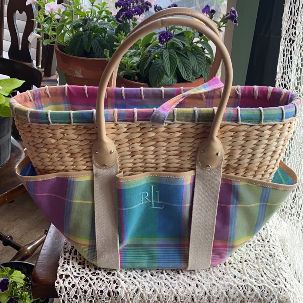 Ralph Lauren Plaid Beach Bag